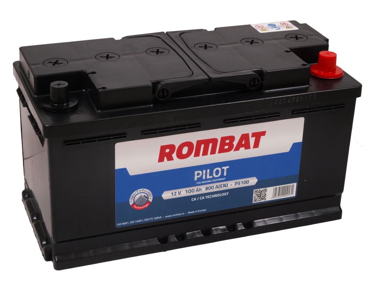 Rombat Pilot 12V 100Ah 800A(EN) L5 353x175x190 0/1 EAN5946602009131